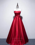 Red Strapless Prom Dress 20667