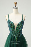 Sparkly Green Spaghetti Strap Homecoming Dresses Lace Applique Back to School Dress hc372-Prom Dresses-vigocouture-Green-Custom Size-vigocouture