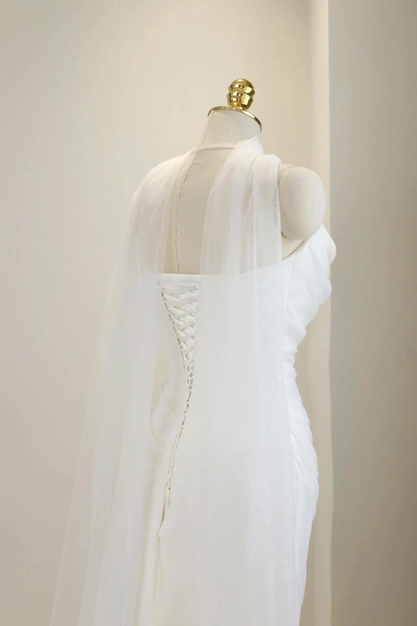 Wedding Dresses 2025 to impress Elegant Chiffon Cowl Neck Wedding Dress with Train and Corset Back – RD022-vigocouture-vigocouture
