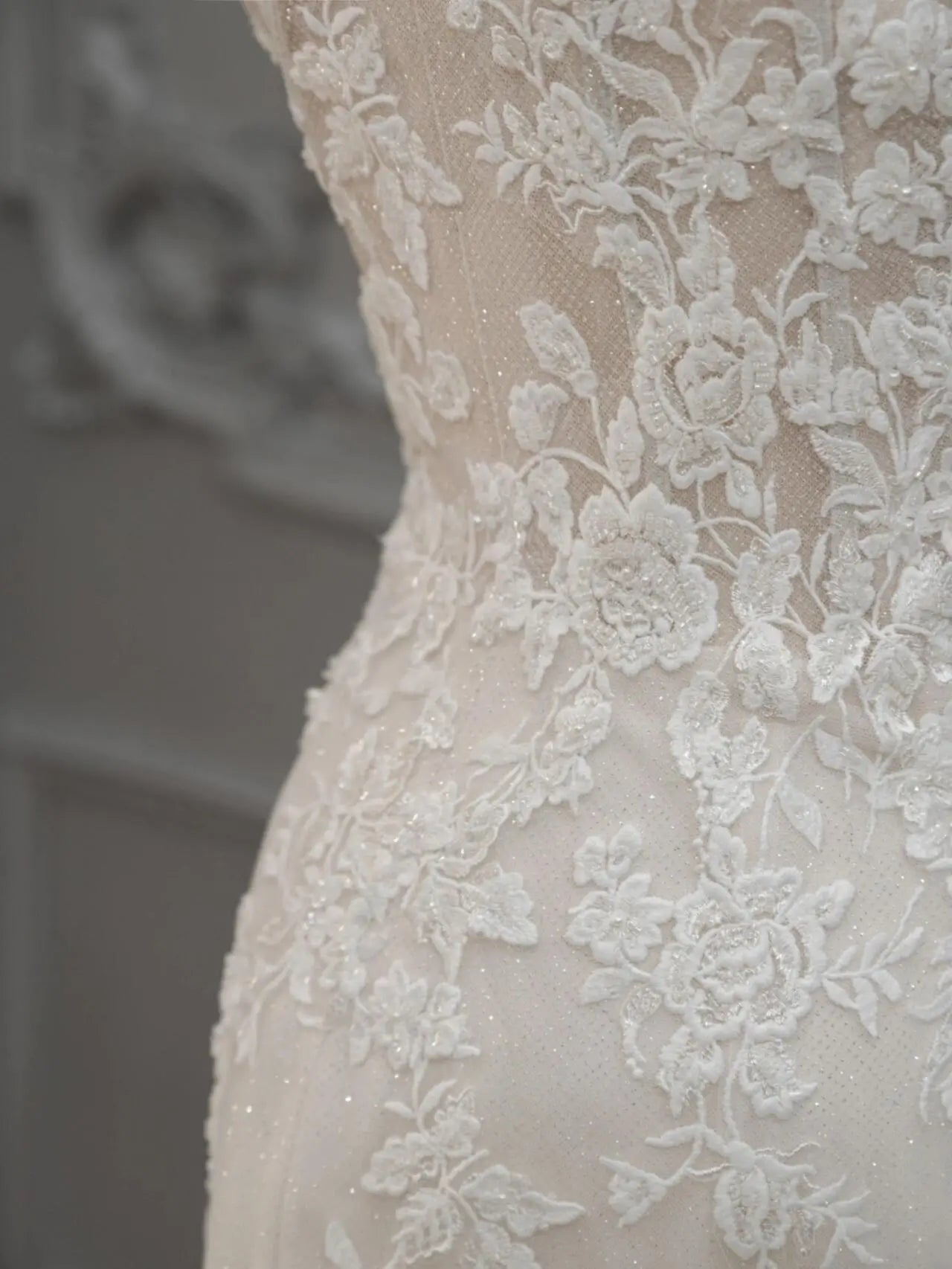 Wedding Dresses 2025 to impress Glitter Tulle Mermaid Wedding Dress with 3D Floral Lace & Corset Bodice – RD027-vigocouture-vigocouture