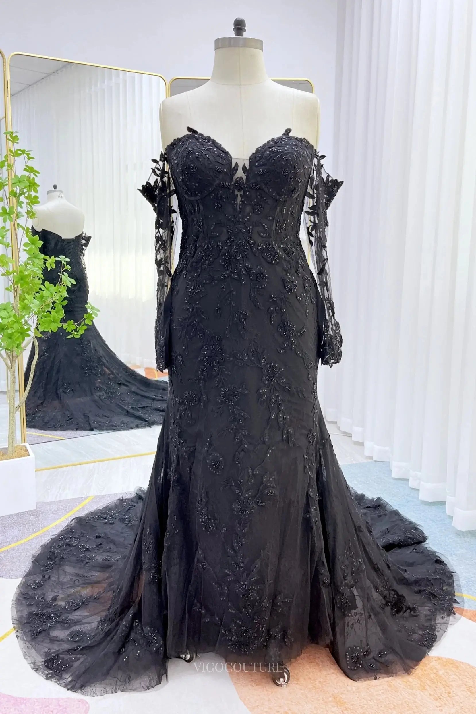 princess polly baby blue dress Black White Strapless Sweetheart Mermaid Bridal Gown main image 1