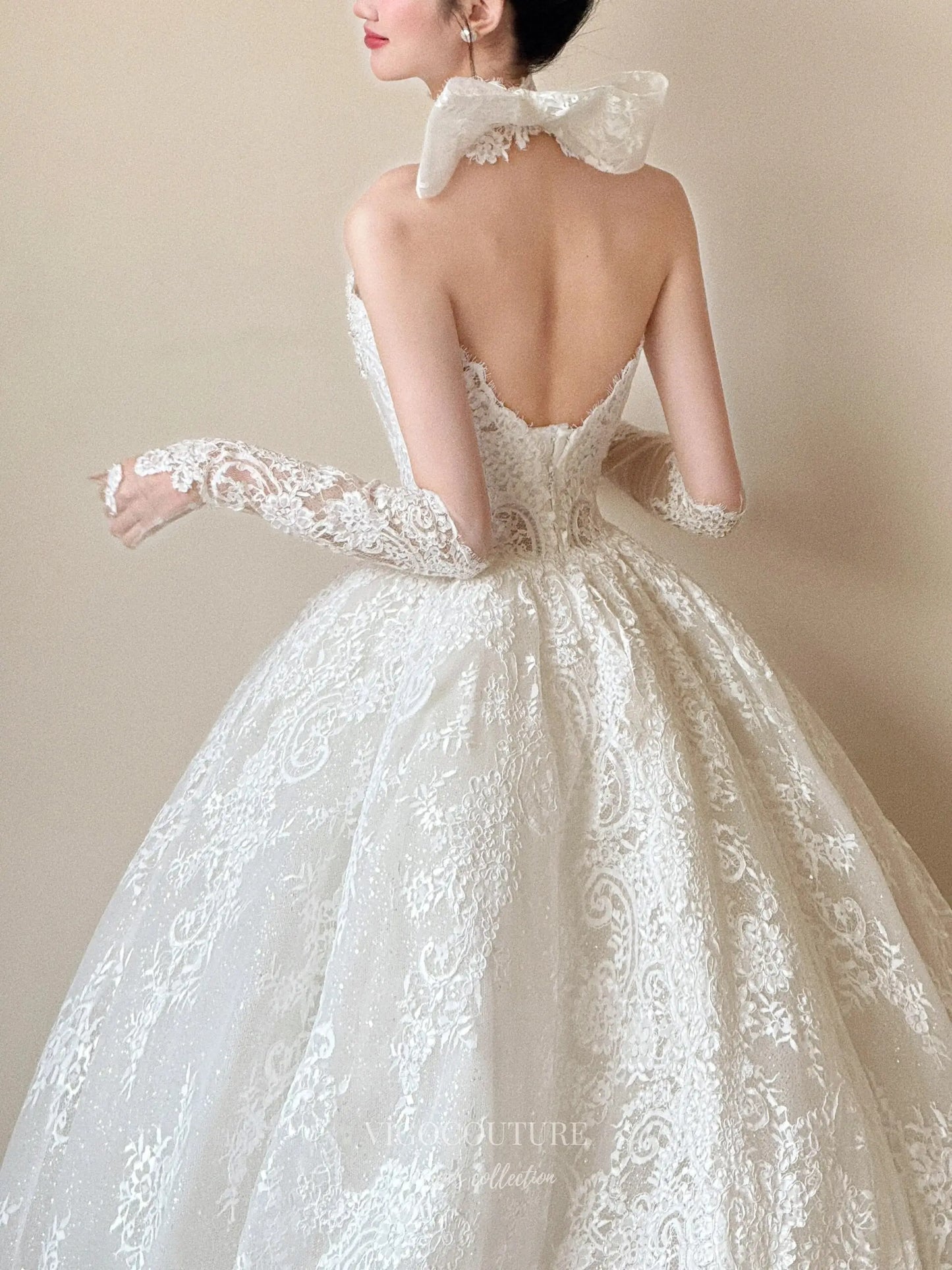 Wedding Dresses 2025 to impress Romantic Lace Ball Gown Wedding Dress with Sweetheart Neckline and Cathedral Train – RD032-vigocouture-vigocouture