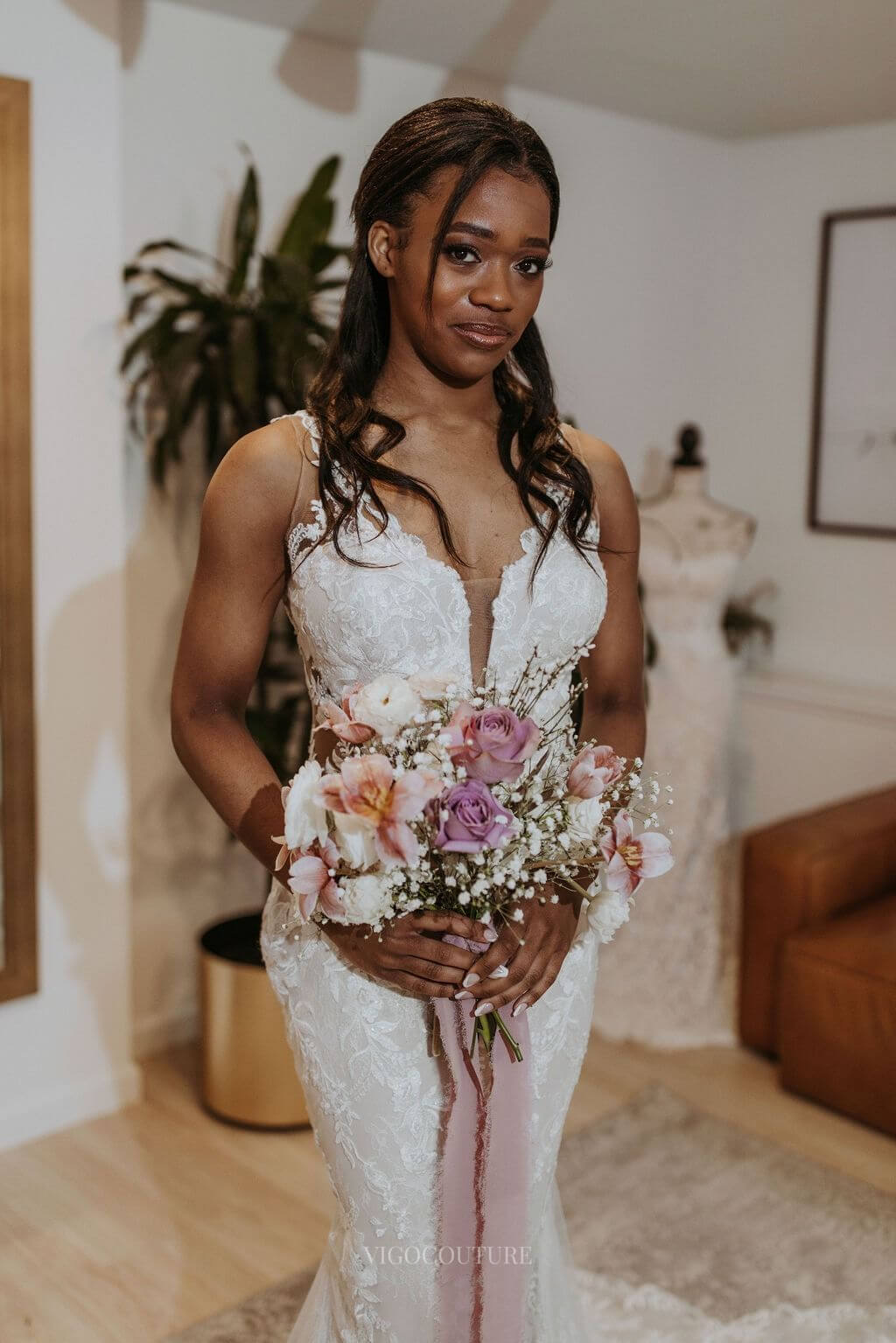 Rustic Lace Applique Spaghetti Strap Wedding Dress Mermaid V-Neck Bridal Gown w0134 Ivory / 16W Rustic Lace Applique Spaghetti Strap Wedding Dress Mermaid V-Neck Bridal Gown w0134 Ivory / 16W