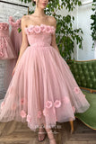 vigocouture-3D Flower Hoco Dresses Strapless Maxi Dresses hc221-Prom Dresses-vigocouture-
