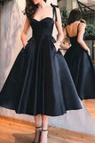 vigocouture-A-Line Sweetheart Neck Homecoming Dress Satin Maxi Hoco Dress hc023-Prom Dresses-vigocouture-