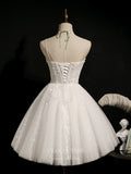 vigocouture-Beaded Homecoming Dresses Spaghetti Strap Dama Dresses hc113-Prom Dresses-vigocouture-