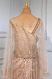 vigocouture-Beaded Mermaid Formal Dresses Long Sleeve Prom Dress 21632-Prom Dresses-vigocouture-