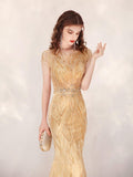 vigocouture-Beaded Mermaid Prom Dress 20133-Prom Dresses-vigocouture-