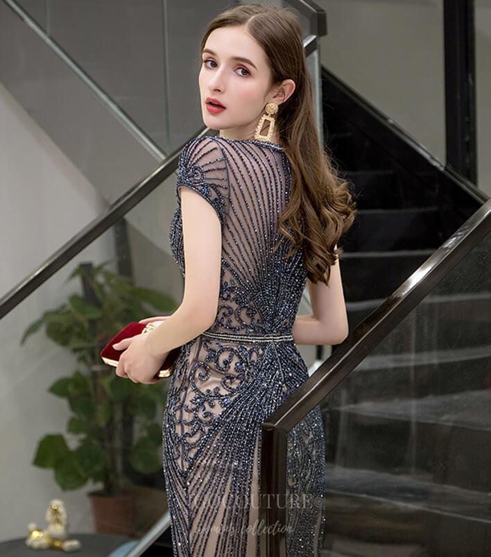 vigocouture-Beaded Mermaid Prom Dress 20159-Prom Dresses-vigocouture-