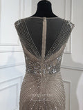 vigocouture-Beaded Mermaid Prom Dresses Cap Sleeve Formal Dresses 21259-Prom Dresses-vigocouture-
