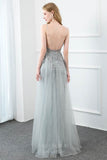 vigocouture-Beaded Mermaid Prom Dresses Plunging V-Neck Evening Dresses 20803-Prom Dresses-vigocouture-