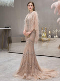 vigocouture-Beaded Mermaid Removable Prom Dress 20253-Prom Dresses-vigocouture-