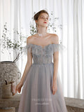 vigocouture-Beaded Off the Shoulder Prom Dress 20242-Prom Dresses-vigocouture-