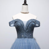 vigocouture-Beaded Off the Shoulder Prom Dress 20665-Prom Dresses-vigocouture-