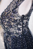 vigocouture-Beaded Plunging V-Neck Prom Dresses 20751-Prom Dresses-vigocouture-