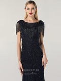 vigocouture-Beaded Prom Dresses Lace Applique Evening Dresses 21243-Prom Dresses-vigocouture-