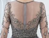 vigocouture-Beaded Round Neck Long Sleeve Prom Dresses 20750-Prom Dresses-vigocouture-