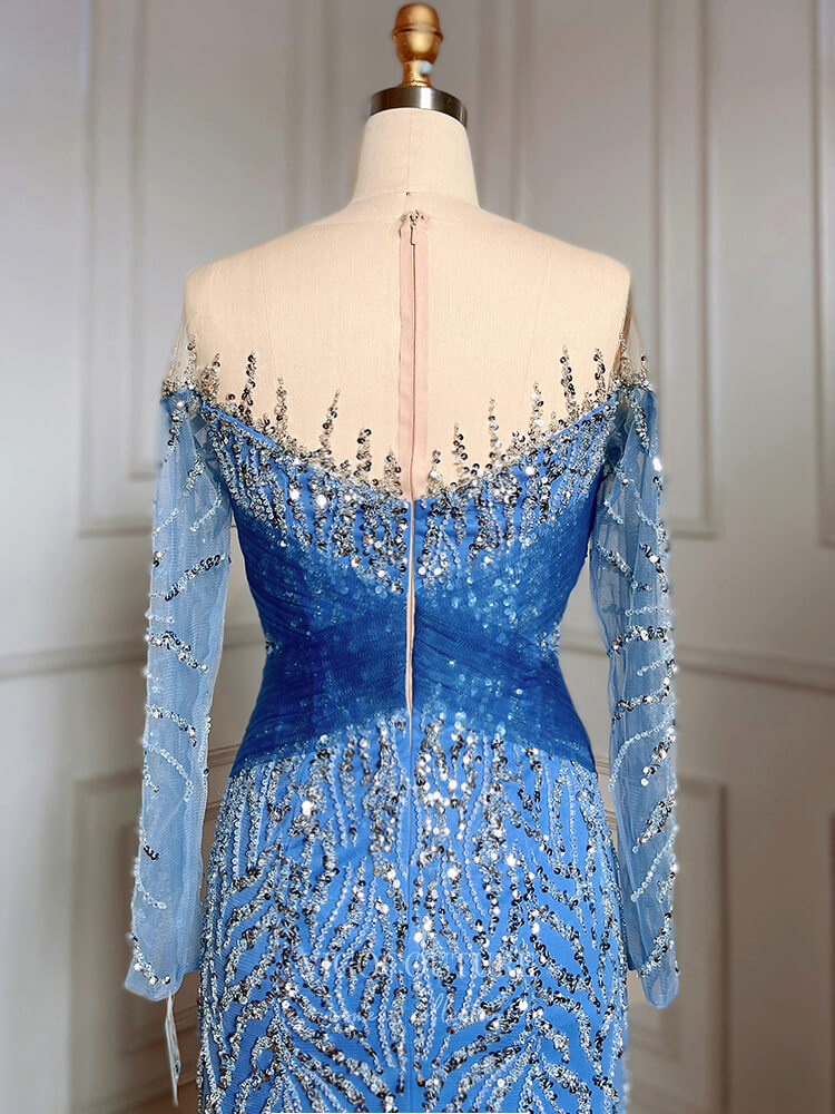 Beaded Sheath Prom Dresses Detachable Train 1920s Evening Dress 22134-Prom Dresses-vigocouture-Lavender-US2-vigocouture