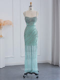 Beaded Sheath Prom Dresses Spaghetti Strap 1920s Evening Dress 22159-Prom Dresses-vigocouture-Blue-US2-vigocouture