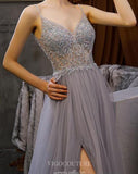 vigocouture-Beaded Spaghetti Strap Prom Dress 20204-Prom Dresses-vigocouture-