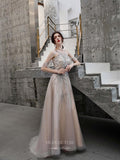 vigocouture-Beaded Spaghetti Strap Prom Dress 20222-Prom Dresses-vigocouture-Silver-US2-
