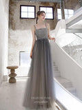 vigocouture-Beaded Spaghetti Strap Prom Dress 20224-Prom Dresses-vigocouture-Silver-US2-