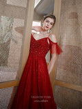 vigocouture-Beaded Spaghetti Strap Prom Dress 20228-Prom Dresses-vigocouture-