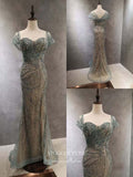 vigocouture-Beaded Strapless Formal Dresses Mermaid Evening Dresses 21524-Prom Dresses-vigocouture-