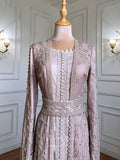 vigocouture-Beaded Two-Piece Prom Dresses Tea-Length Evening Dresses 21220-Prom Dresses-vigocouture-