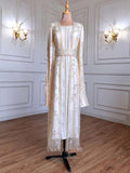 vigocouture-Beaded Two-Piece Prom Dresses Tea-Length Evening Dresses 21220-Prom Dresses-vigocouture-Ivory-US2-