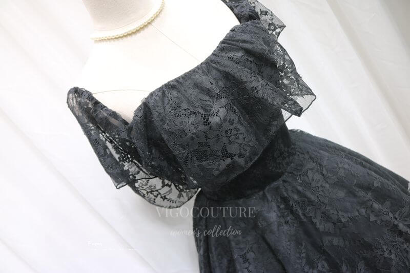 vigocouture-Black Homecoming Dress Lace Hoco Dress hc072-Prom Dresses-vigocouture-
