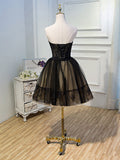 vigocouture-Black Homecoming Dresses Strapless Dama Dresses hc091-Prom Dresses-vigocouture-