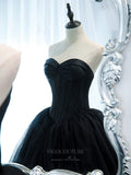 vigocouture-Black Strapless A-Line Prom Dress 20886-Prom Dresses-vigocouture-