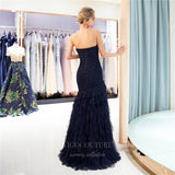 vigocouture-Blue Mermaid Beaded Prom Dress 20285-Prom Dresses-vigocouture-