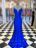 vigocouture-Blue Stretchy Satin Mermaid Prom Dress 20625-Prom Dresses-vigocouture-Blue-US2-