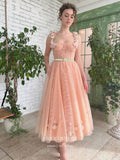 vigocouture-Blush 3D Floral Hoco Dresses Spaghetti Strap Maxi Dresses hc159-Prom Dresses-vigocouture-Blush-US2-