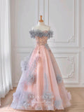 Blush Beaded Prom Dresses Strapless Formal Dresses 21159
