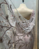 Blush Cape Sleeve Prom Dresses Sheath Mother of the Bride Dress 22149-Prom Dresses-vigocouture-Blush-US2-vigocouture
