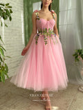 vigocouture-Blush Floral Hoco Dresses Spaghetti Strap Maxi Dresses hc162-Prom Dresses-vigocouture-Blush-US2-