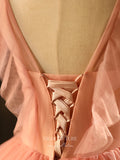 vigocouture-Blush Lace Applique Quinceanera Dresses Long Sleeve Sweet 16 Dresses 21397-Prom Dresses-vigocouture-