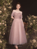 vigocouture-Blush Off the Shoulder Beaded Prom Dress 20727-Prom Dresses-vigocouture-