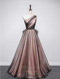 vigocouture-Blush One Shoulder Organza Prom Dress 20660-Prom Dresses-vigocouture-Blush-US2-
