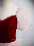 vigocouture-Blush Puffed Sleeve Prom Dress Sparkly Tulle Formal Dresses 21334-Prom Dresses-vigocouture-