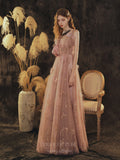 vigocouture-Blush Spaghetti Strap Prom Dress 20712-Prom Dresses-vigocouture-