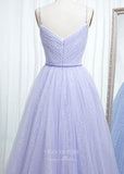 vigocouture-Blush Spaghetti Strap Prom Dresses Sparkly Tulle Evening Dress 21692-Prom Dresses-vigocouture-