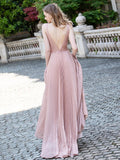 vigocouture-Blush Sparkly Lace A-Line Prom Dress 20793-Prom Dresses-vigocouture-