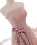 vigocouture-Blush Strapless A-Line Tulle Prom Dress 20914-Prom Dresses-vigocouture-