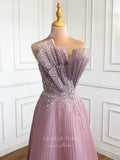 vigocouture-Blush Strapless Prom Dresses Beaded Evening Dresses 21249-Prom Dresses-vigocouture-