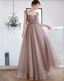 vigocouture-Blush Beaded Cap Sleeve Prom Dress 20226-Prom Dresses-vigocouture-