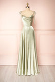 vigocouture-Burgundy Spaghetti Strap Prom Dress 20576-Prom Dresses-vigocouture-Sage-US2-